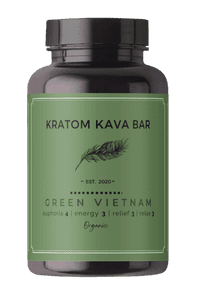 Kratom kava bar offering green Vietnam strains and information on kratom effects.